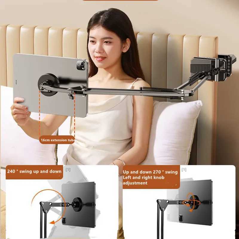Over Desktop Magnetic Bed Phone Holder For iPhone 12 13 14 15 16 Pro Max Adjustable Long Lying Shooting Cradle C251210