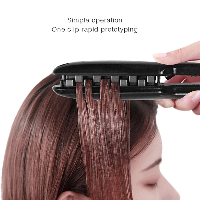 3D Grid Hair Crimper Professional Fluffy Iron Increase Volume Ceramic Hair Tool Hair Waver Styling Crimping Pliers 251204