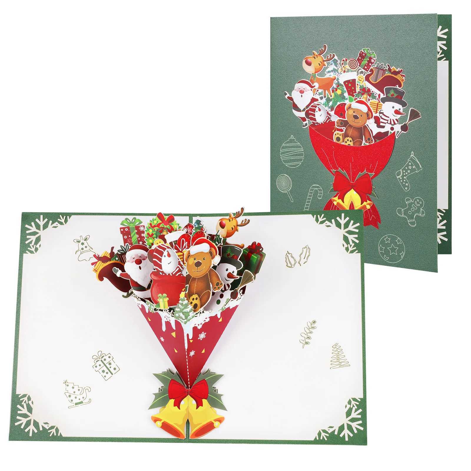 Up Christmas Card 3D Holidays Greeting Cards New Year Card H251210