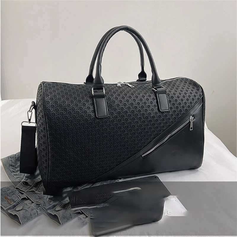 Cross Border Short Distance Travel Bag Wens PU Large Capacity Hand-held Storage Travel Lage Waterproof Fitness Mens Bag Y251209