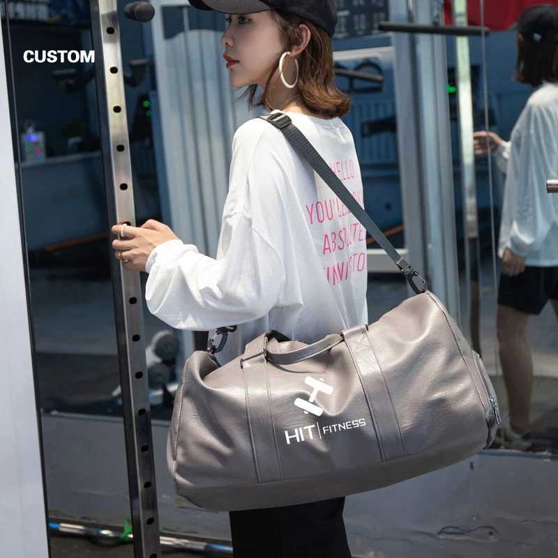 Cust Mens Fitness Sports Bag Duffel Oil Wax Pu Leather waterproof Swimming bag Travel Bag persality custizati Y251209