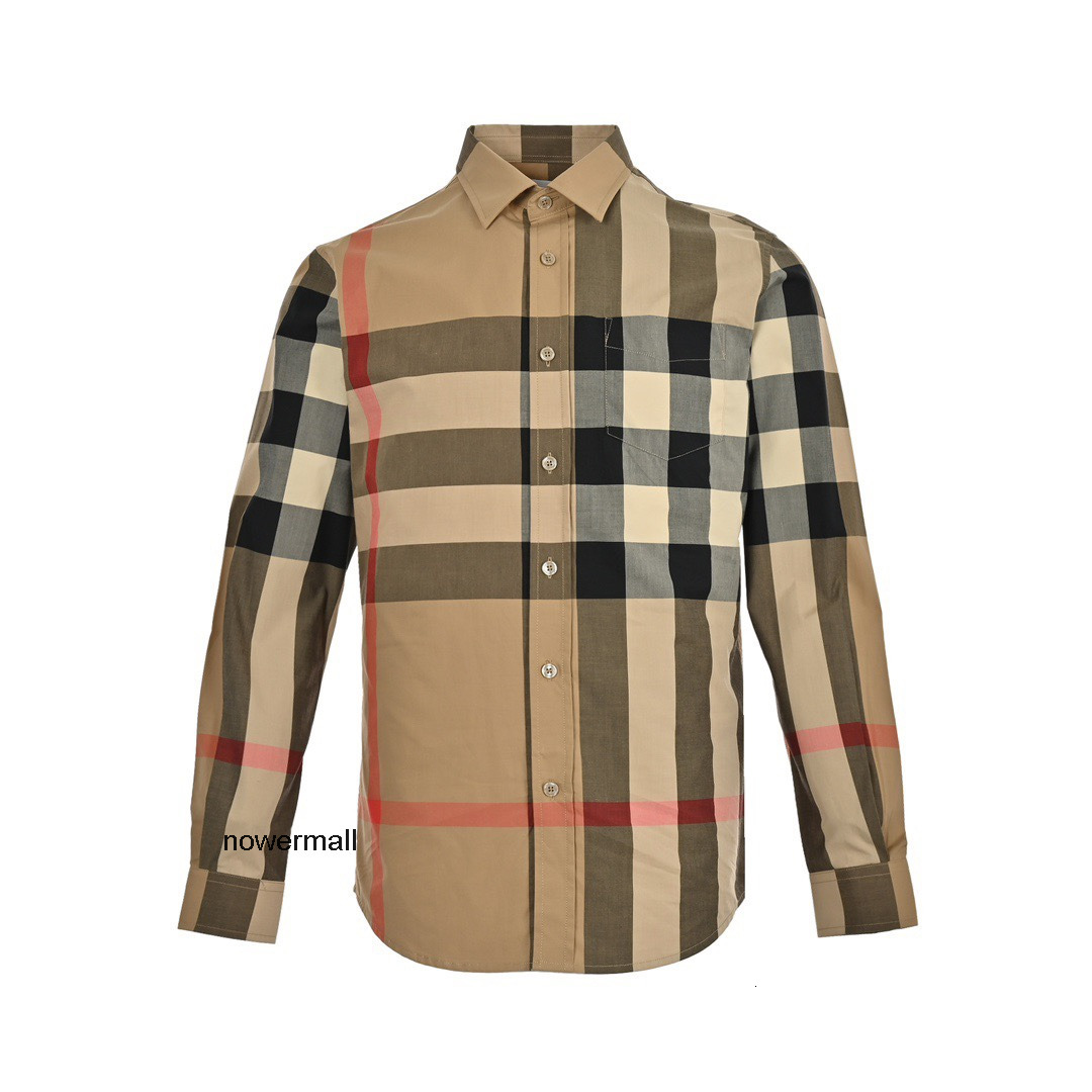 Mens Casual Shirts Mens shirt top Pony quality long slve slim casual business clothing long slve shirt normal size variety of burberrys2 Burberrys burbberys 32JH