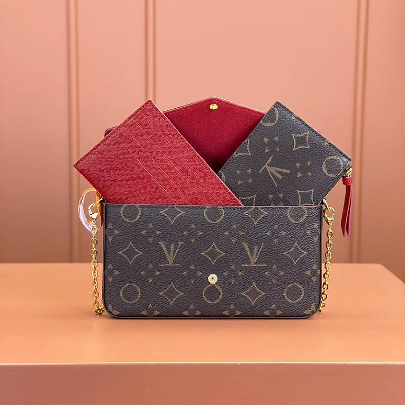 Designer bag Shoulder Bag Woman Louisvuittion Luxury Bag Three-in-one Purse Designer Texture Handbag Armpit New Mahjong Bag Temperament Fashion Leisure Handbag bag