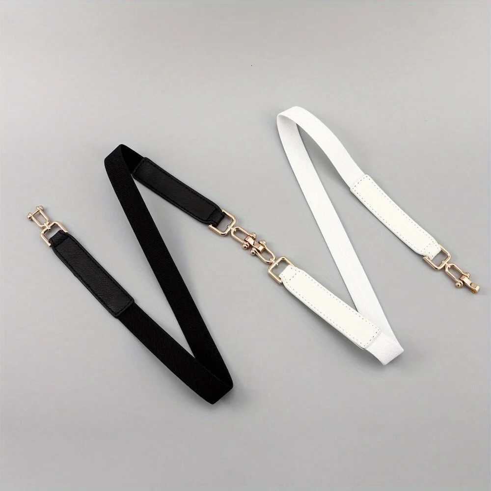 Luxury Women Fashion Waist Belt Narrow Stretch Dress Belt Simple Retro Buckle Waistband GM115 Y251210