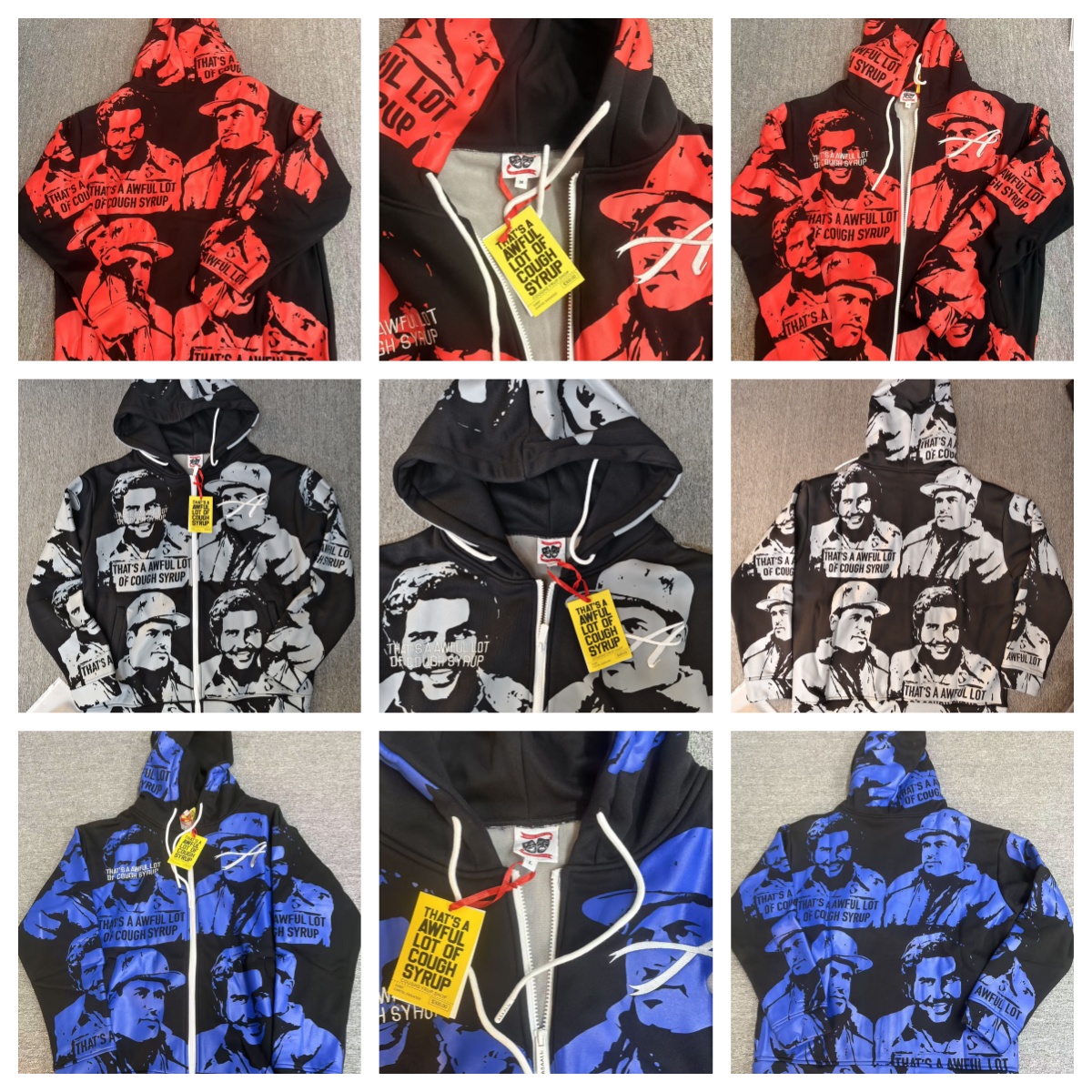 thats a awful lot of caugh syrup hoodie hoodie for man Caugh Syrup Men's Hoodies Asaali Hoodies Punk Portrait Print Loose Hip Hop Gothic Casual Trendy Sweatshirt