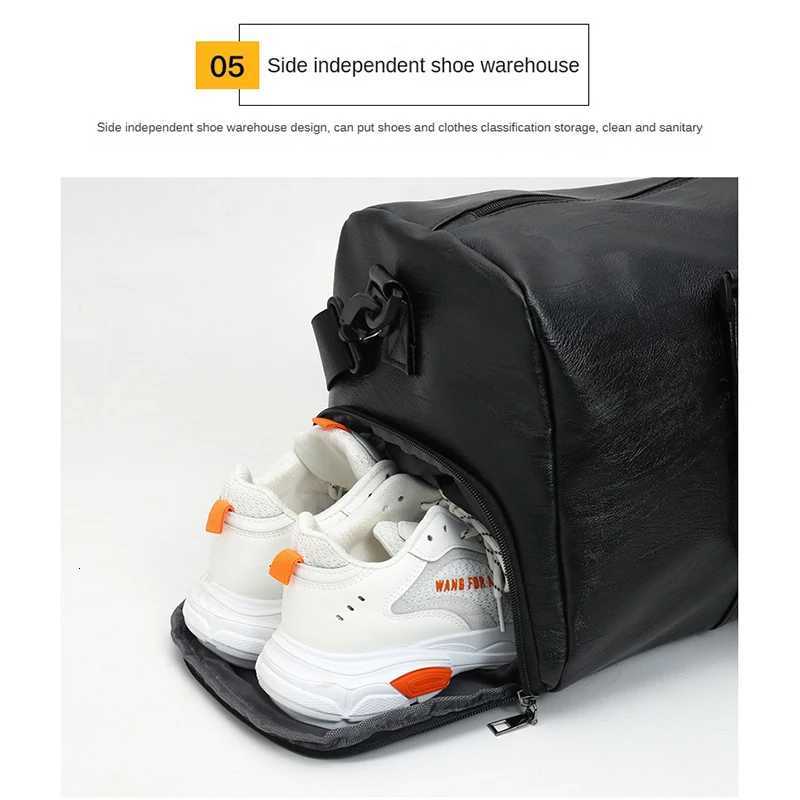 Cust Mens Fitness Sports Bag Duffel Oil Wax Pu Leather waterproof Swimming bag Travel Bag persality custizati Y251209