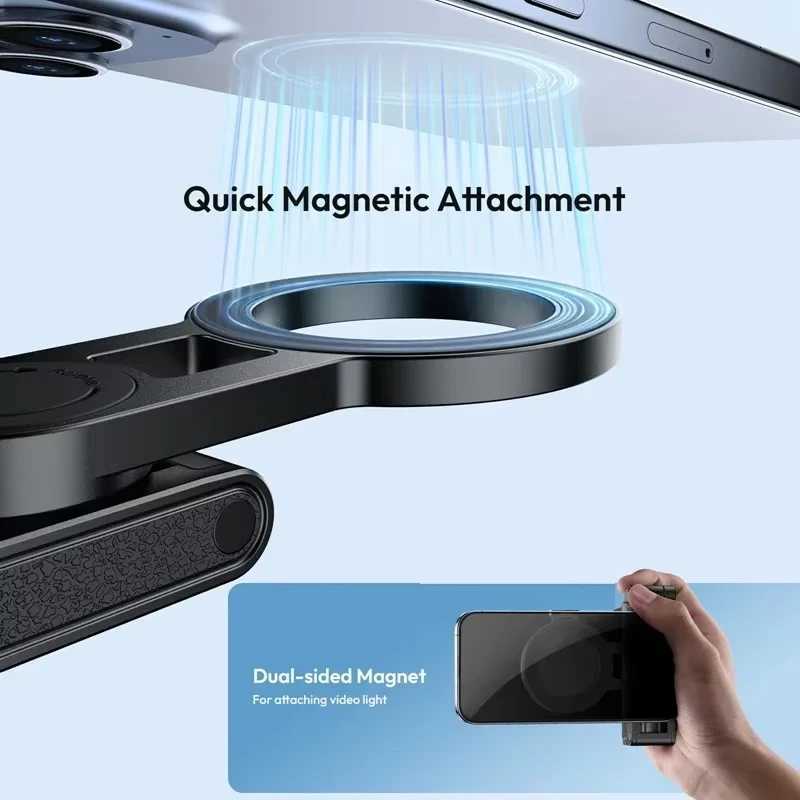 Magnetic Phone Tripod Wireless Phone Grip Selfie Stick Desktop Tripod for iPhone 12 13 14 15 16 Pro Max For phone holder C251210