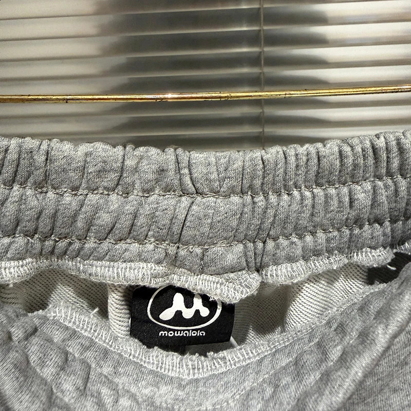 Men Women Unisex Casual Classic Letters Print Mowalola Sweatpants Top Quality Cotton Oversize Vintage Gray Drawstring Pants 251210