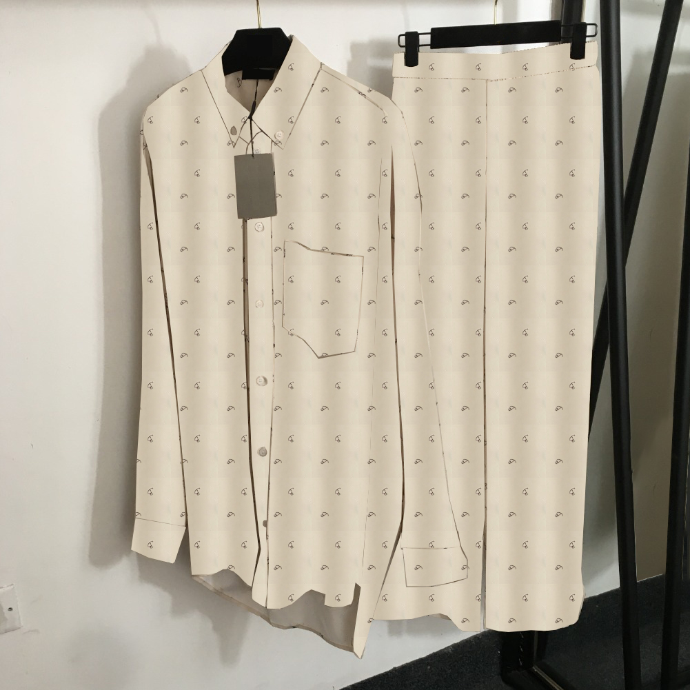 Women Designer Home Wear Letters Print Lounge Wear Loose Fit Pajamas Casual Style Two Piece Pants