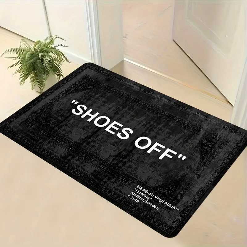 Speech series door mat durable anti slip carpet mat suitable for home decoration adding cleaning reminders at the door C251210