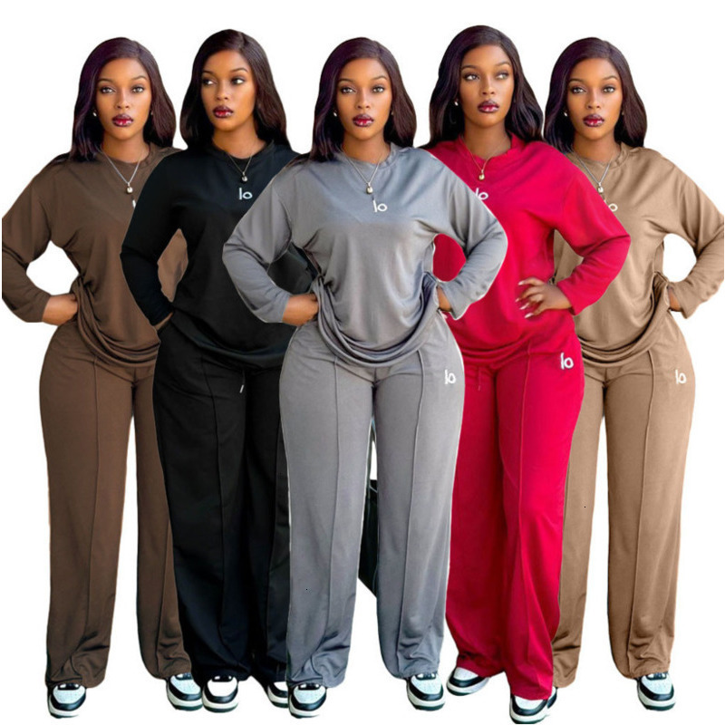 2025 Autumn Womens Tracksuits Designer Fashion Two Piece Set Casual Sweatsuit Versatile Long Sleeve Hoodie T-shirt And Loose Pants Outfits Plus Size S-3XL 10 Colors
