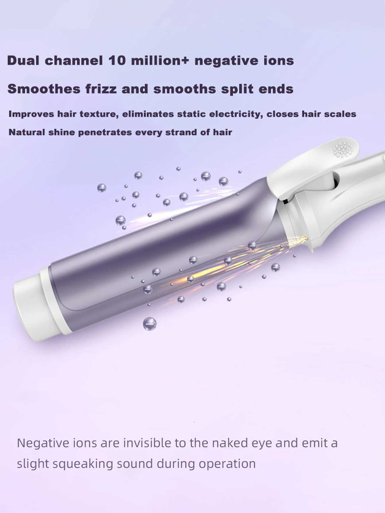 Negative Ion Curling Wand 40mm Large Volume Hair Harmless Long Lasting Styling Wave Bangs Large Perm WandT251210