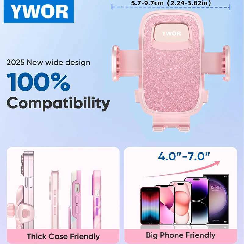 YWOR Car Vent Phone Mount Nr Blocking Vent Enjoy The Cfort of The A/C Hands- Universal Extension Clip Air Phon C251210