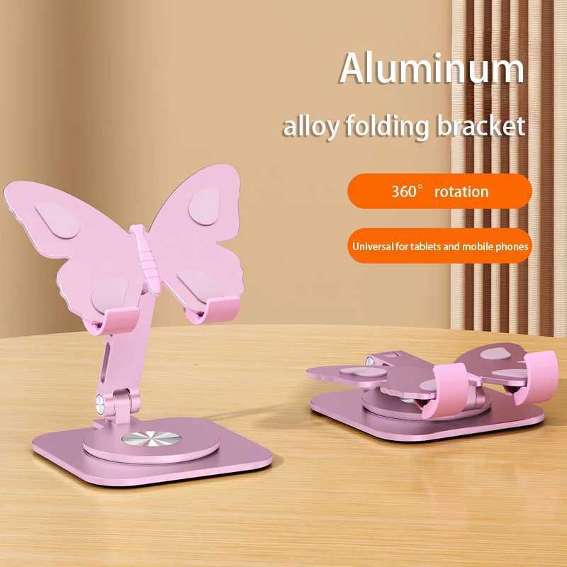 Aluminum Alloy -Shaped Phone Holders Foldable 360360 Rotating Design Adjustable DesktopTablet Stand for He or Off C251210