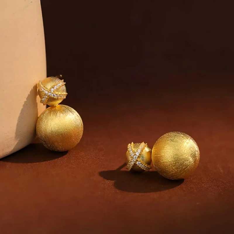 Creative new in bed small round bead earings stud high-quty design light luxury retro earrings for wen banquet jewelry Y251210