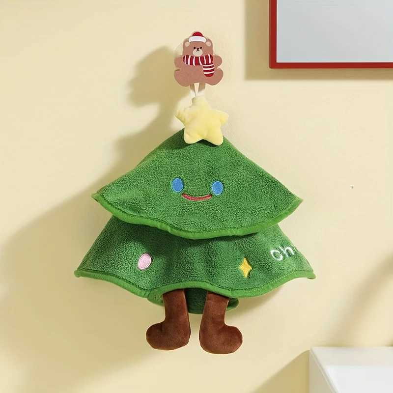 Cute Hanging Christmas Tree Decorative Hand Towel - Super Absorbent Thickened Quick-Drying Towel for Bathroom Hand Drying C251210