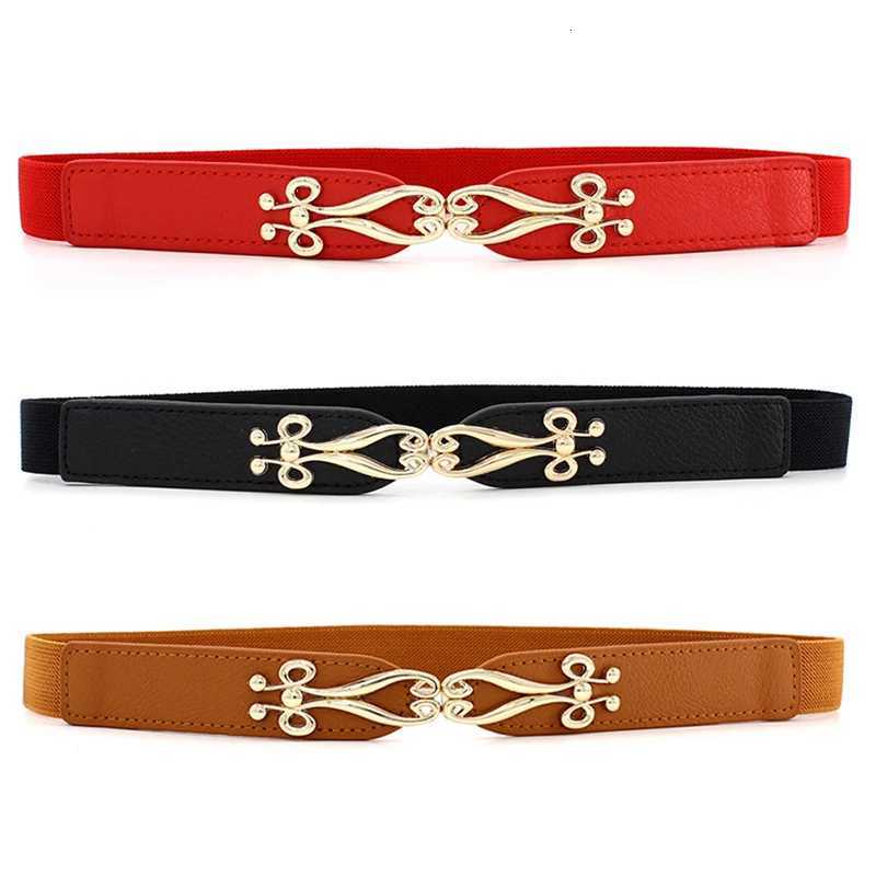 Luxury Fashion Elastic Waistband Elegant Cummerbund Women Dress Buckle Belt Strap Waist Y251210