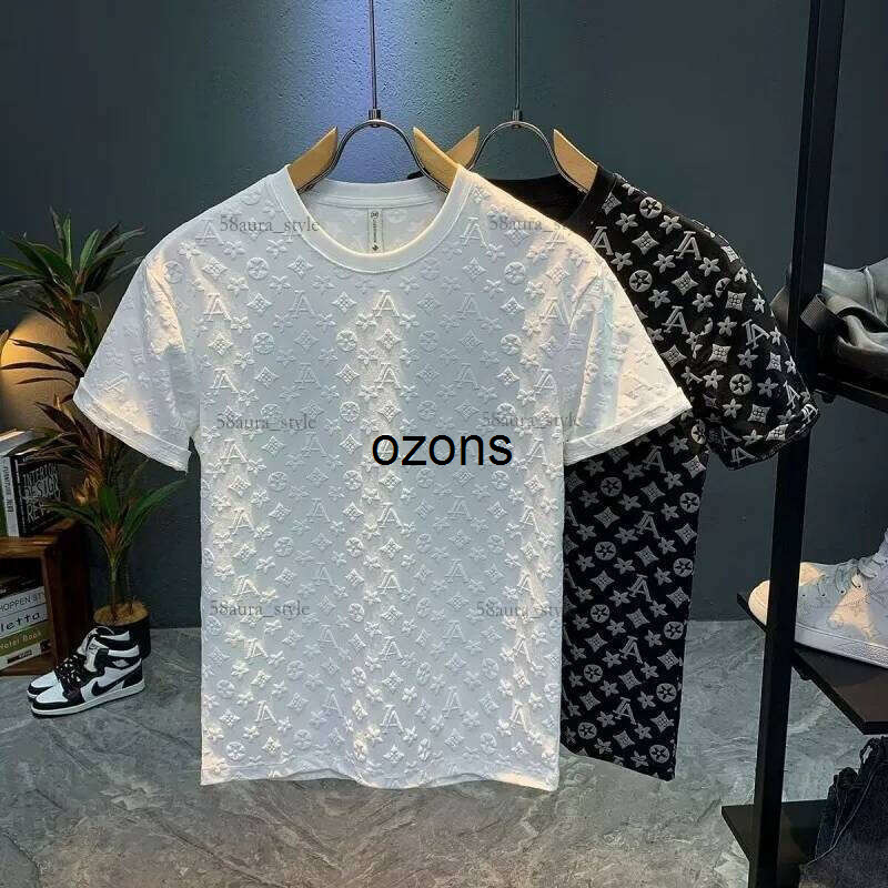 louisly vuittonly t shirt summer mens new trend crew neck pullover short sleeve Tshirt Mens fashion trend print loose c lv luis viton vuittonshirts louisvuitton L28F