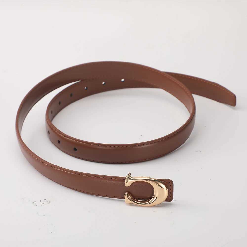 Luxury New Soft C-type Smooth Buckle Belt Business Versatile Casual Belt Fashion Womens Clothing Accessories Wholesale Y251210