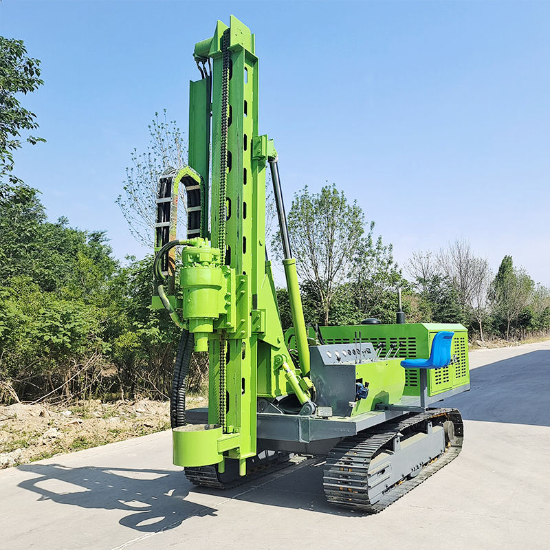 Crawler Solar Pile Driver with Hydraulic Hammer for Deep Foundation Piling: Reach New Depths with Powerful Piling