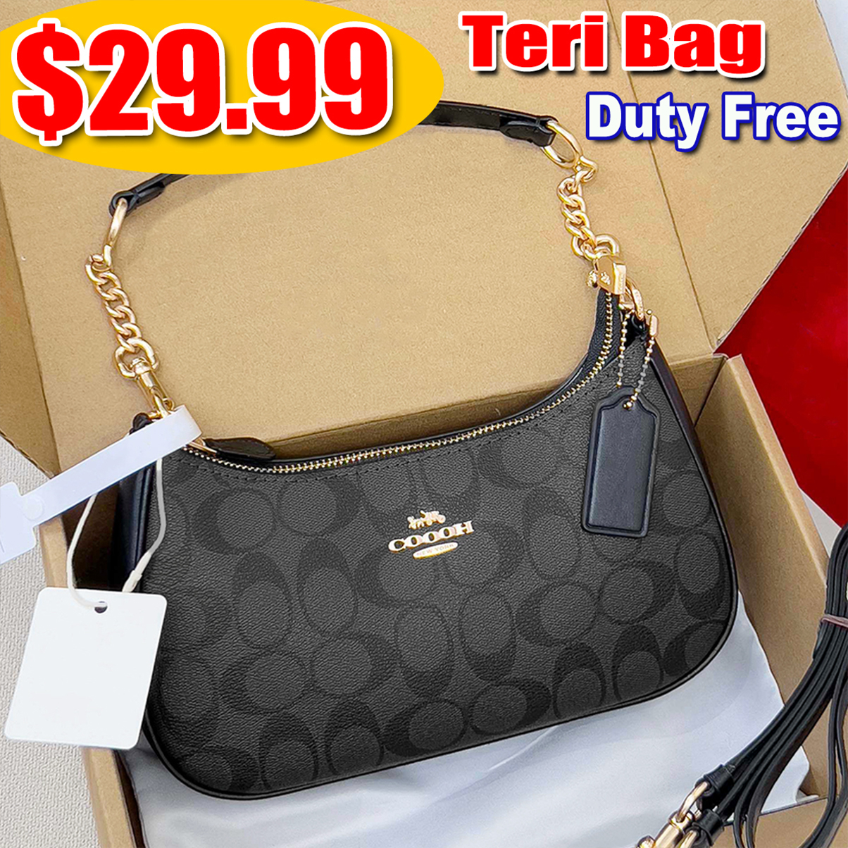 10A Teri Bag ccoachbag Designer Bag Shoulder Bag Classic Retro Flower Crossbody bag Luxury Bag High Quality Women's handbag Purse Chain Bag with two shoulder straps