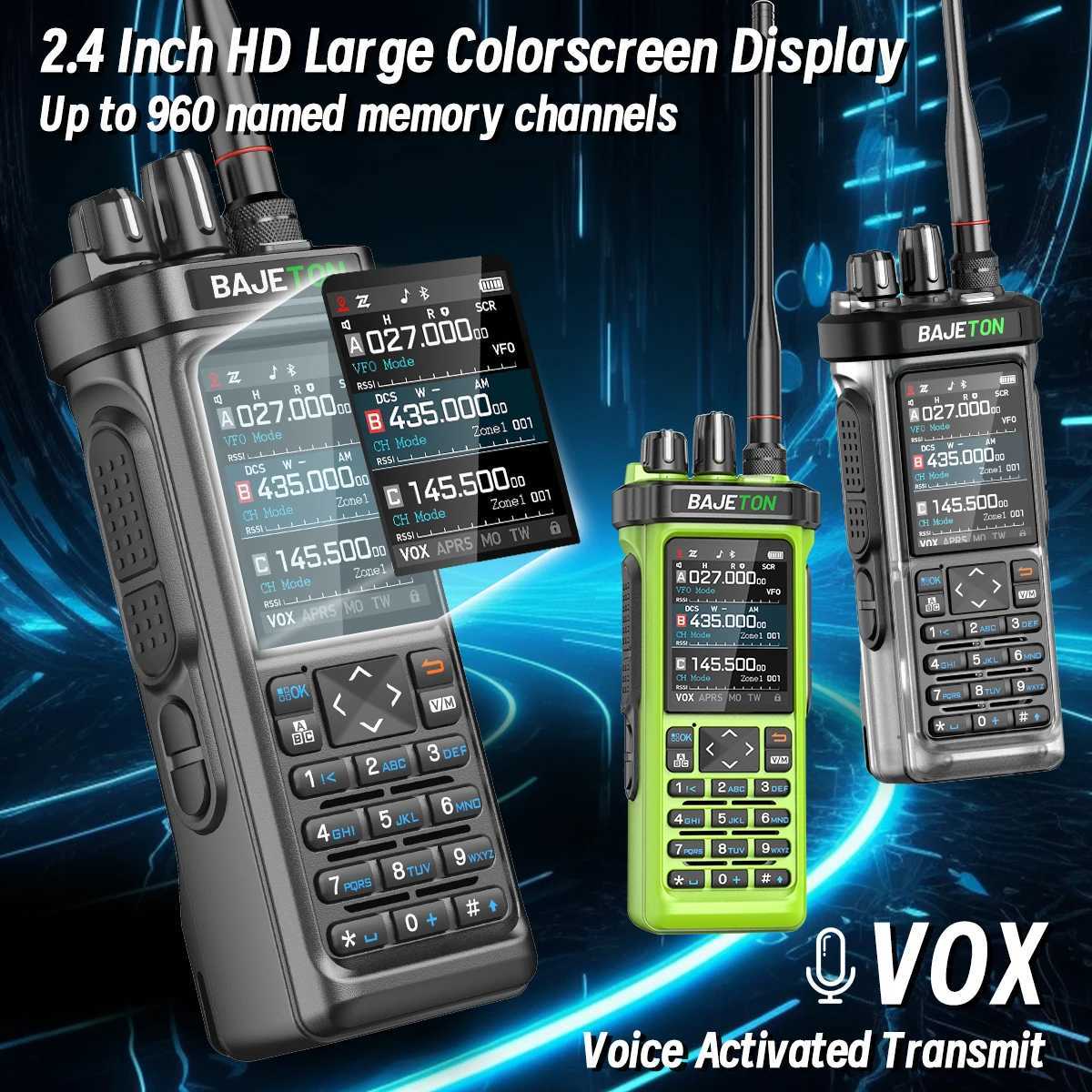 BAJETON BJ-9000 APRS GPS Walkie Talkies Programming 10W CB 27Mhz Transceiver Receive ShortWave For RT-950 Ham Radio M251210