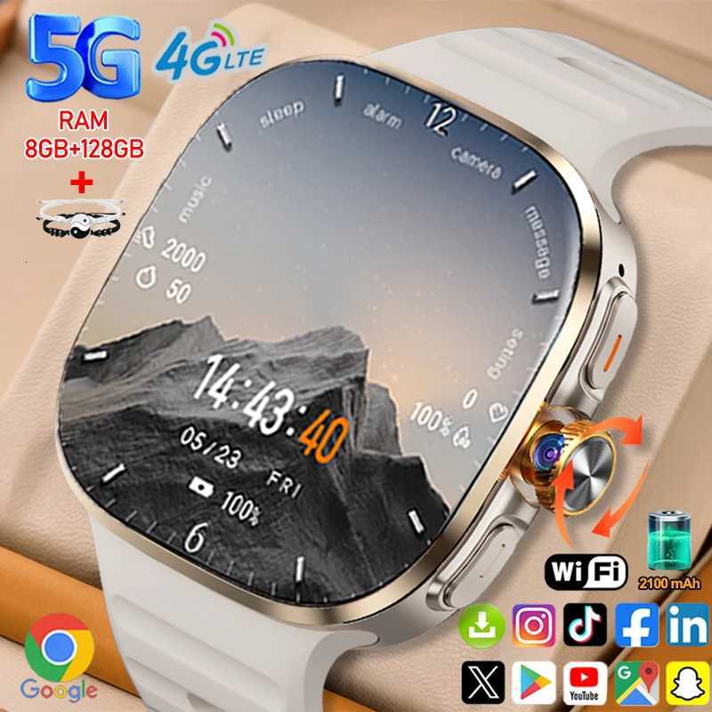 5G/4G Full Network Smart Watch Men 240 inch AMOLED Sn 8GB128GB RAM 900W Camera GPS WIFI Google APPS Android 90 SmartwatchXJ251210