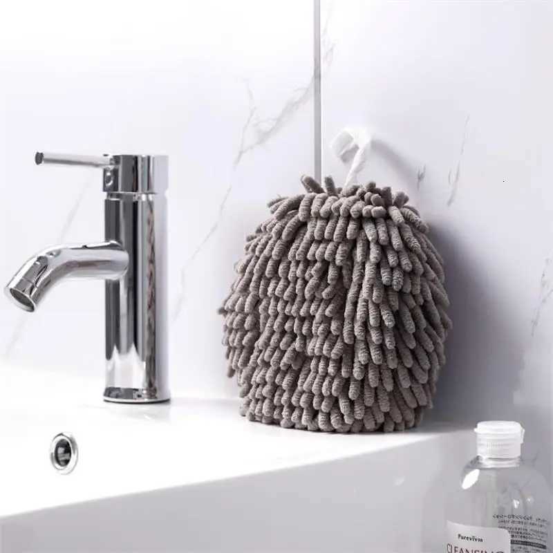 Chenille Hand Towels Wipe Hands Towel Ball Absorbent Quick Dry Sponge Wall-Mounted Bathroom Soft Plush Loops Cleaning Cloths C251210