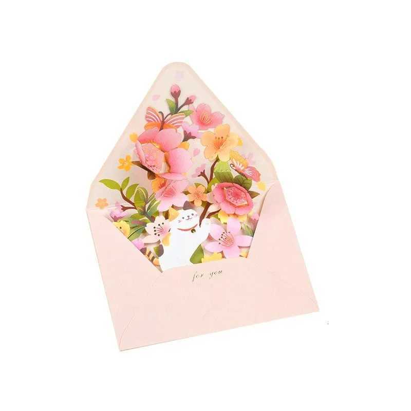-up style surprise flower greeting cards suitable for festivals Vntines Day anniversary blessing creativity 3D card tha H251210