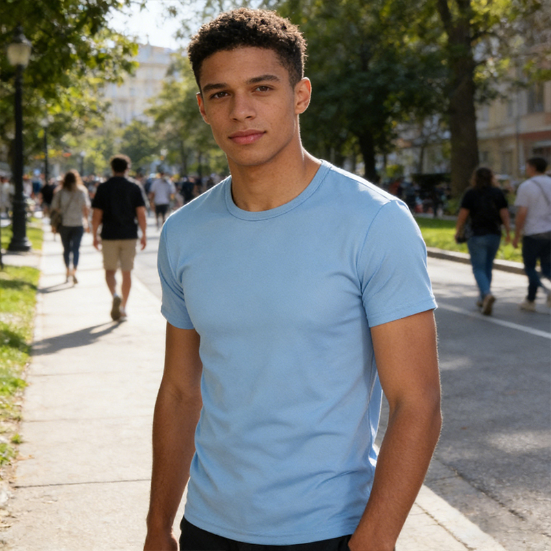 180g100D Marathon quick-drying sports material round-neck T-shirt CF306