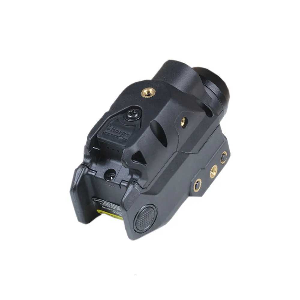 Powfull 2 in 1 Tactical LED Flaslight Combo Red/green Laser Type C Rechargeable Gun Light for Outdoor Hunting Fits 20mm Rail Z251210