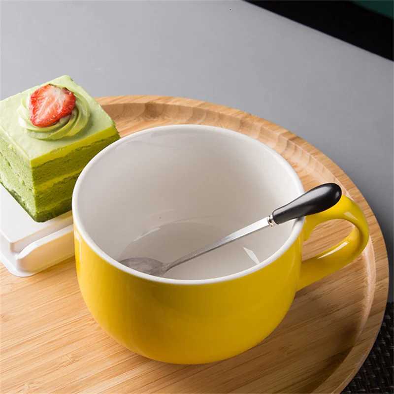 Large Capacity 700ml Ceramic Coffee Mug Breakfast Oatmeal Milk Tea Cup Instant Noodles Bowl Novelty Gifts Best For Your Friends C2512105