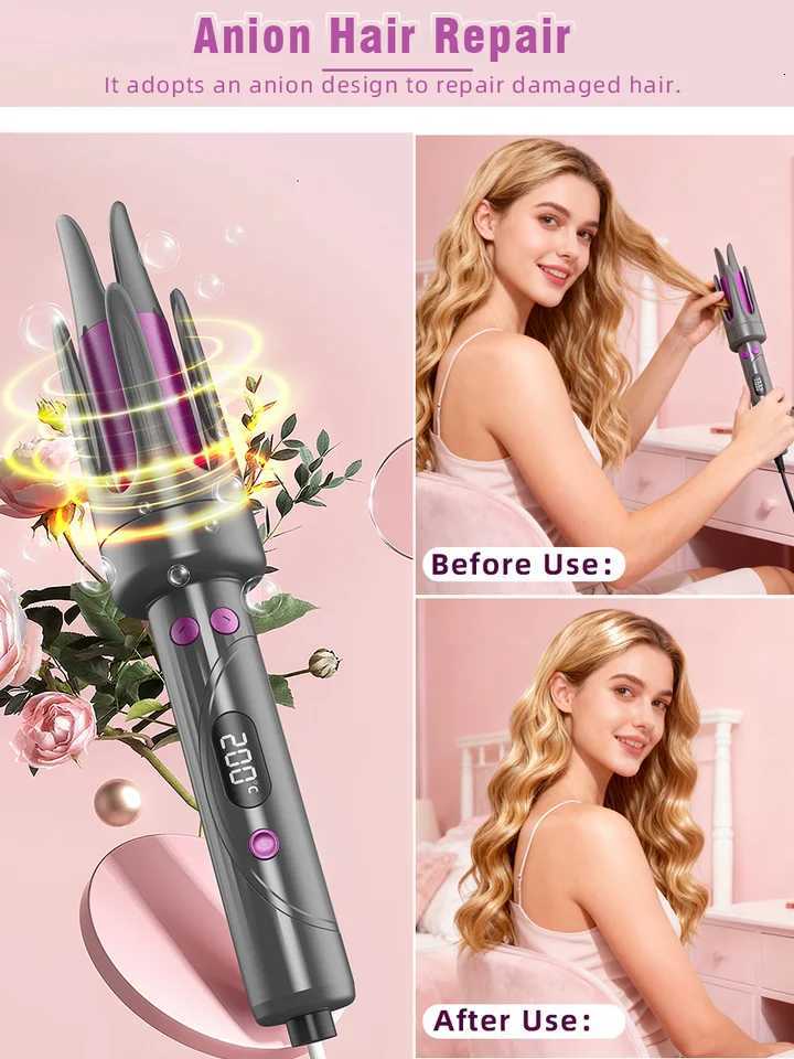 28mm automatic curler temperature control with digital display anion ceramic fast heating stylingT251210