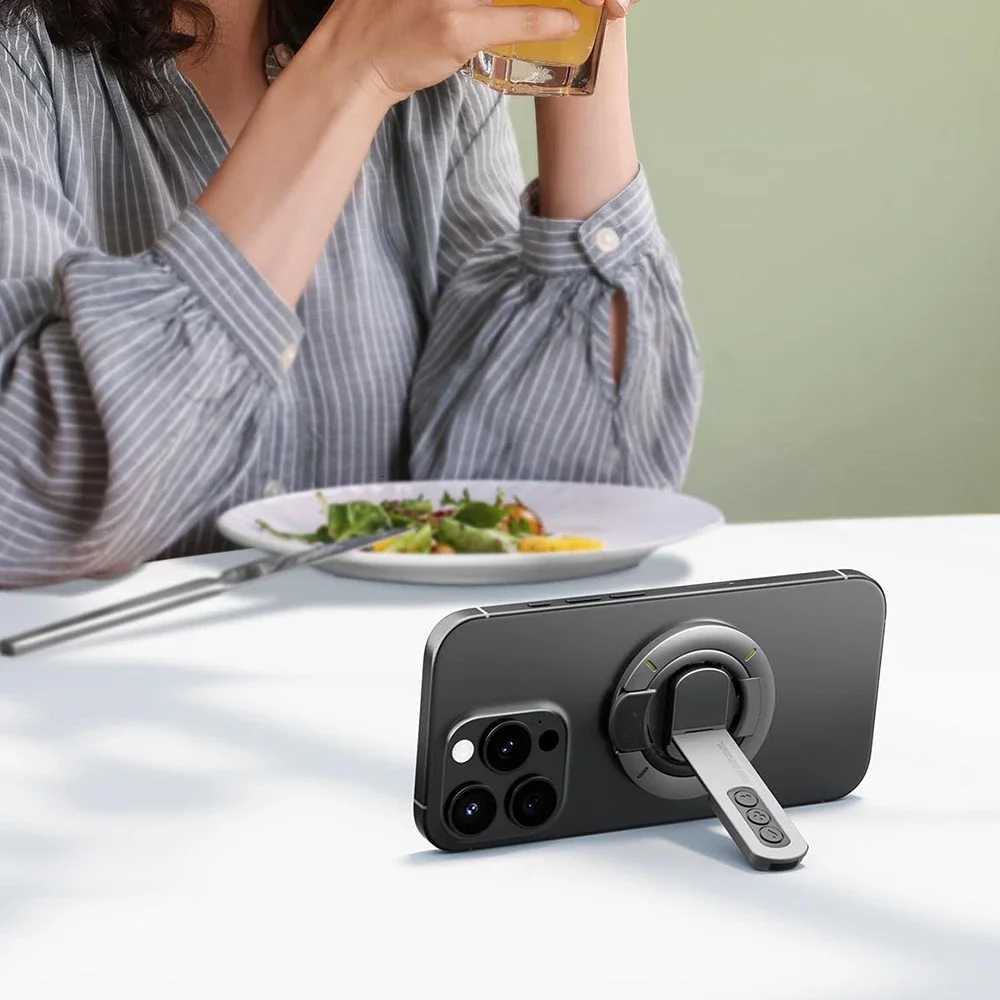 360Rotation Double-Sided Magnetic Phone Stand for Phone Grip Stand 3-in-1 Finger Ring Holder for iPhone 17 16 15 14 13 C251210