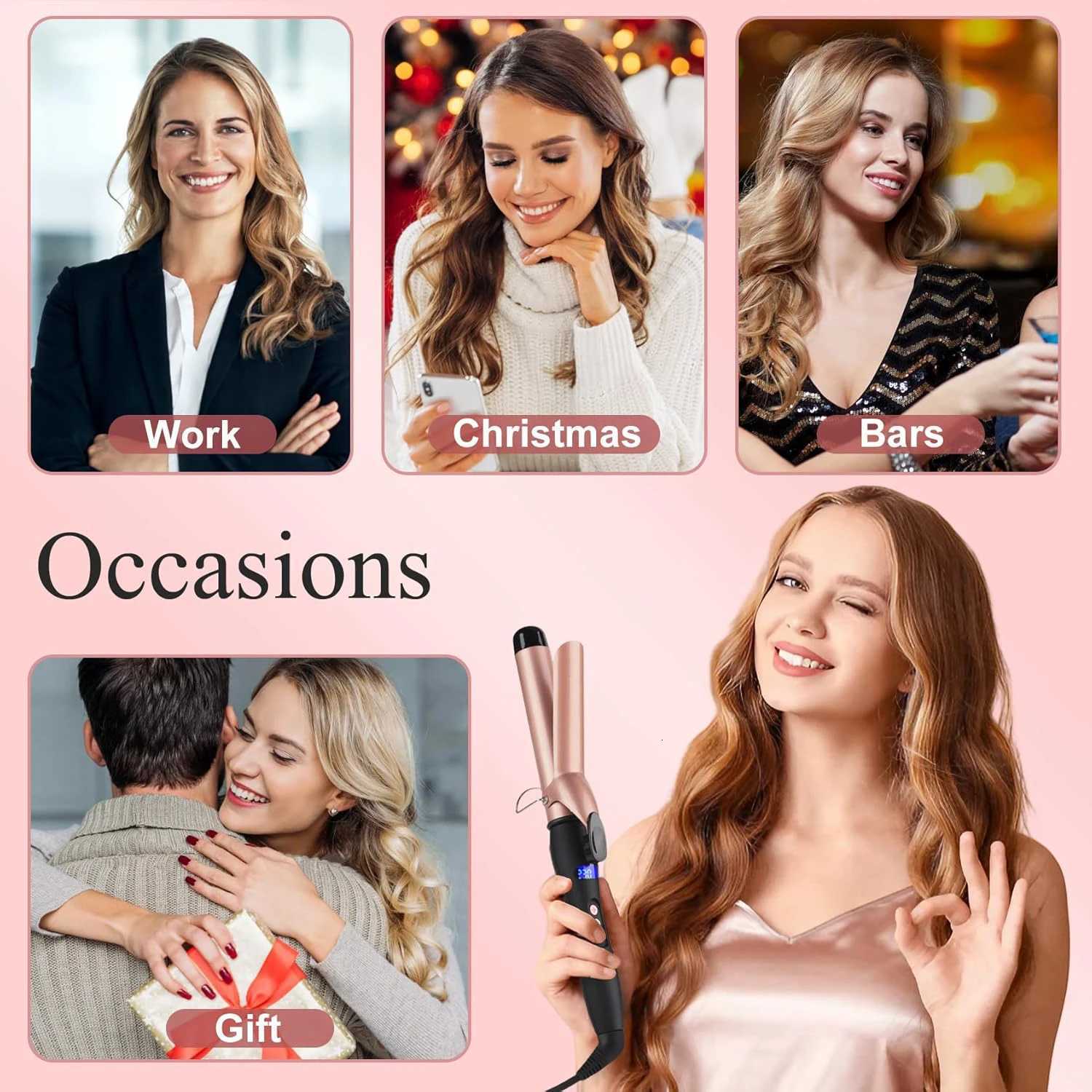 25mm Clip Hair Curler Equiped With LED Temperature ControllerT251210