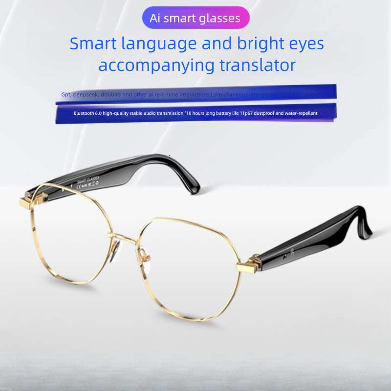 Famous Brand Sports Remote Control Photo AI Smart Bluetooth Glasses Language Real Time Translation designer Sunglasses