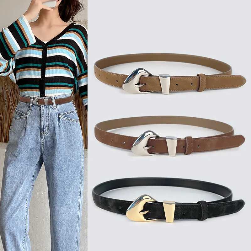 Luxury Frosted Cowhide Womens Leather Belt Decoration Casual Pants Jeans Wide Clothes Waist Belt Retro Fashion Womens Belt Y251210