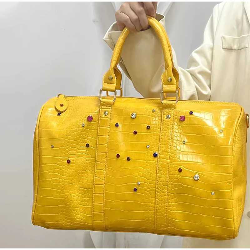 Large Capacity Travel Duffels Storage Bagodile Pattern Color Diamds Crossbody Shoder BagCmuter Street Trend Tote Bag Y251209