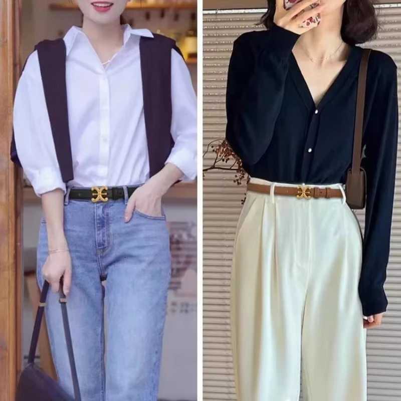 Luxury Luxury Designer Belts for Women Brand Trendy Female Belt with Gold Buckle Genuine Leather Waistband Fashion Casual Belts Y251210