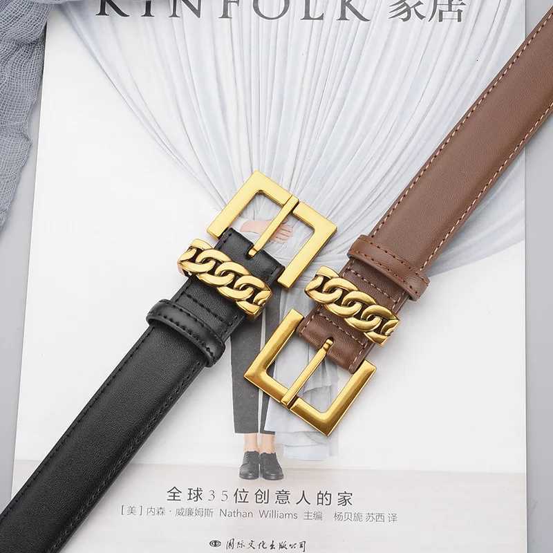 Luxury Luxurious Belt for Womens Advanced Feel Soft and Fashionable Versatile Genuine Leather Needle Buckle Belt Decorative Jeans Belt Y251210