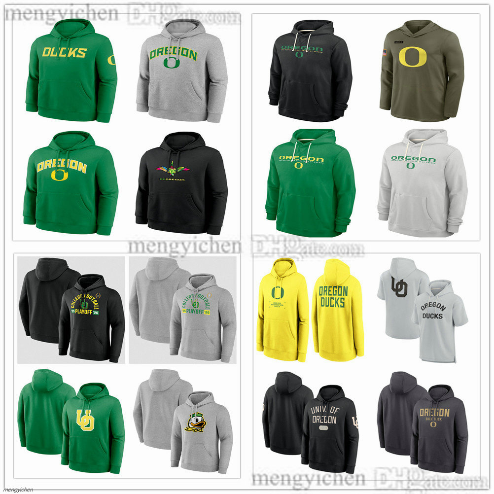 Men's Oregon College Ducks Pullover Hoodie T-Shirt Football Long Sleeve Hooded Sweatshirt Sports Hoodies Shirts For Men Women Youth