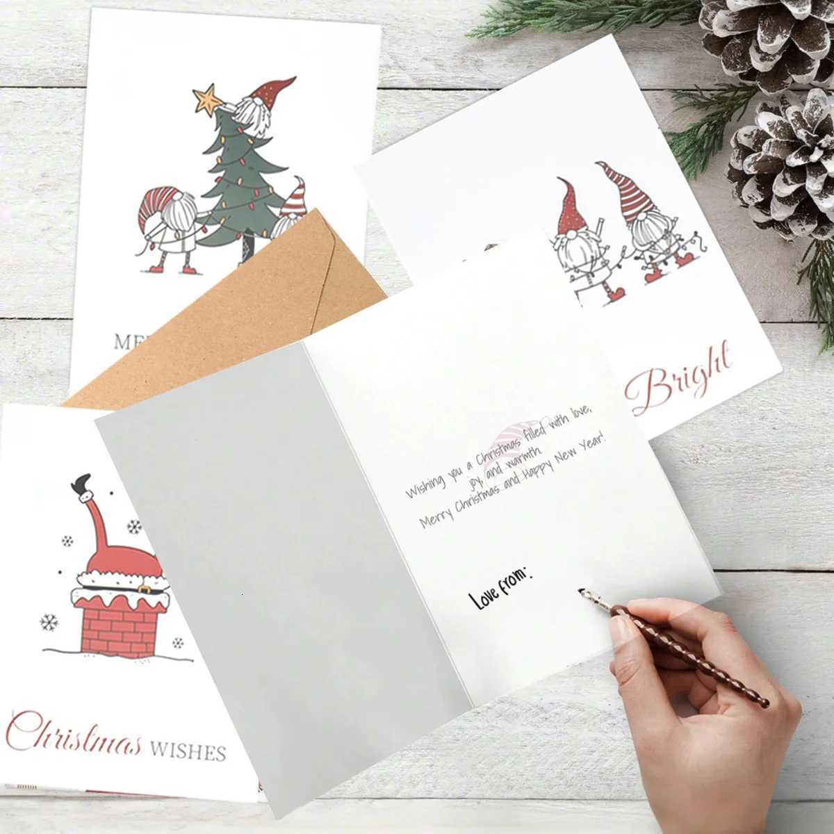 Christmas Greeting Card Merry Christmas Decoration for He 2025 Pendant Xmas Ornaments Navidad Natal Happy New Year Gift 2026 H251210