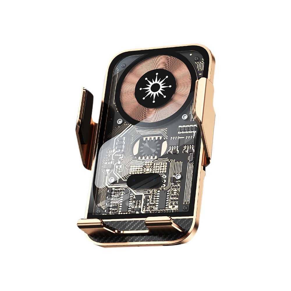 C10 Punk Wireless Charger 15W Phone Holder for Car for iPhone 14 13 12 11 X IR Sensing QI Quick Charger C251210