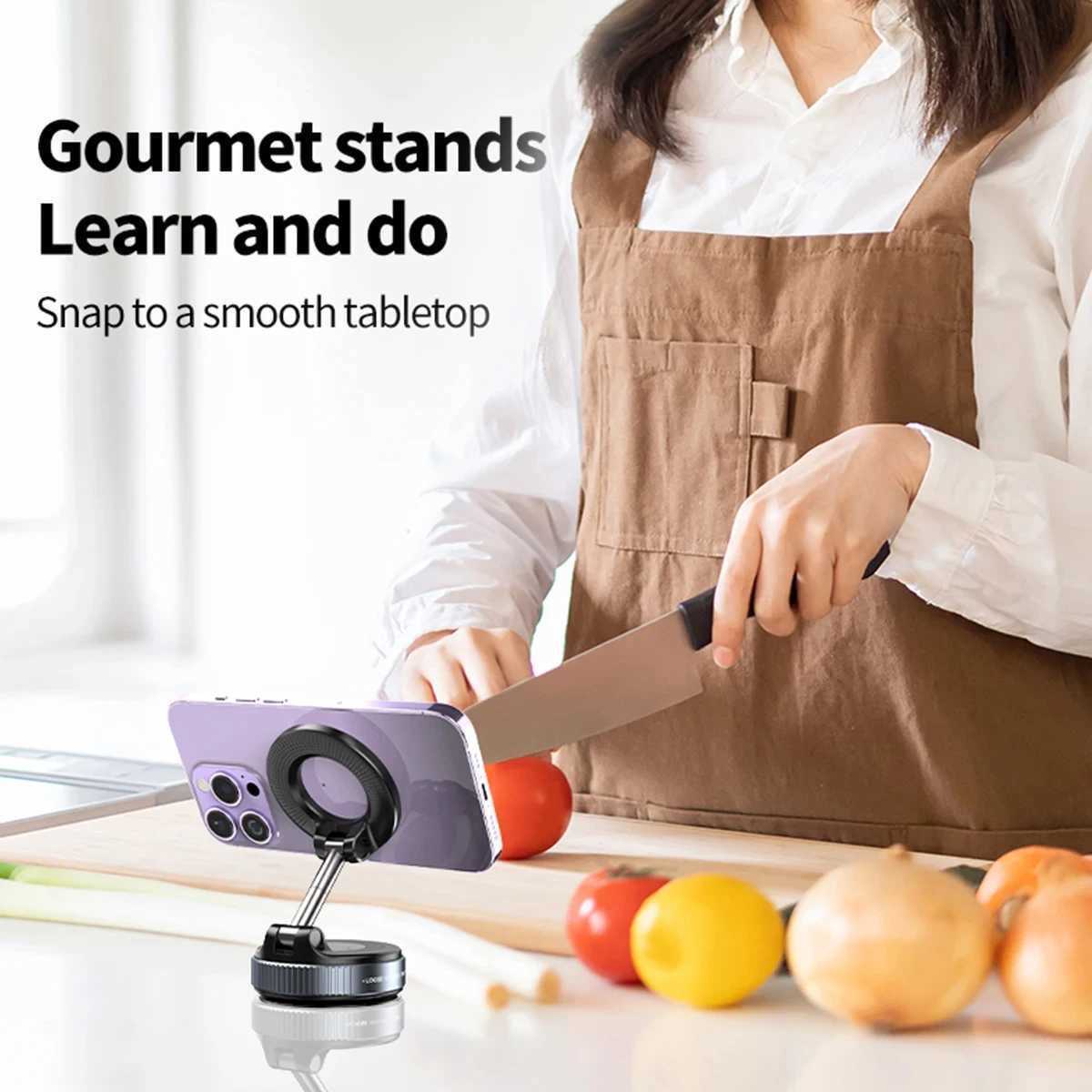 Car Phone Magnetic Stand Mechanical Vacuum Suction Cup Rotate 360 Magnetic Adsorption Bracket Navigation Universal Holder C251210