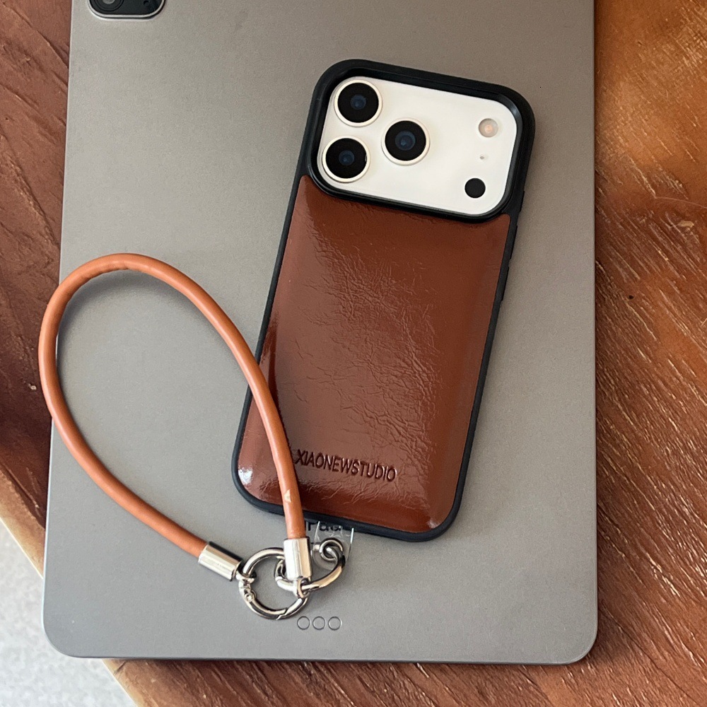 Solid Color Puff Oil Phone Case for Apple 17 Pro Max Korean Style iPhone 16 Leather 15 Shockproof Cover 14