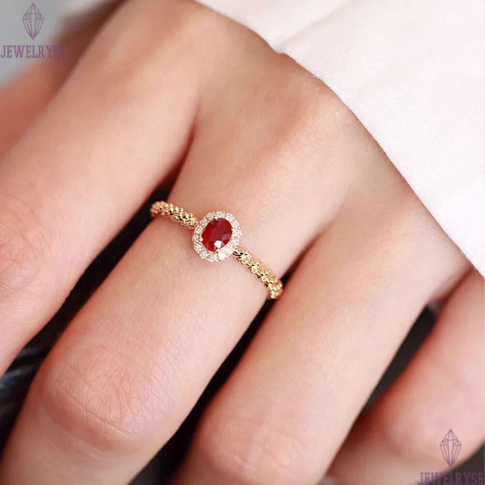 S925 sterling silver retro vintage oval designer ring for women girls 18k gold shine cz zircon red crystal stone charms elegant wedding engagement rin