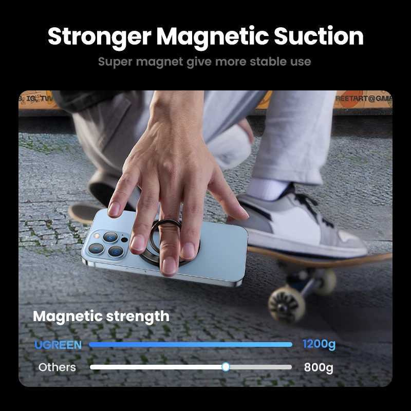 UGREEN Magnetic Phone Ring Holder For iPhone 16 15 14 Pro Aluminum 360 Rotation MobilePhone Stand C251210