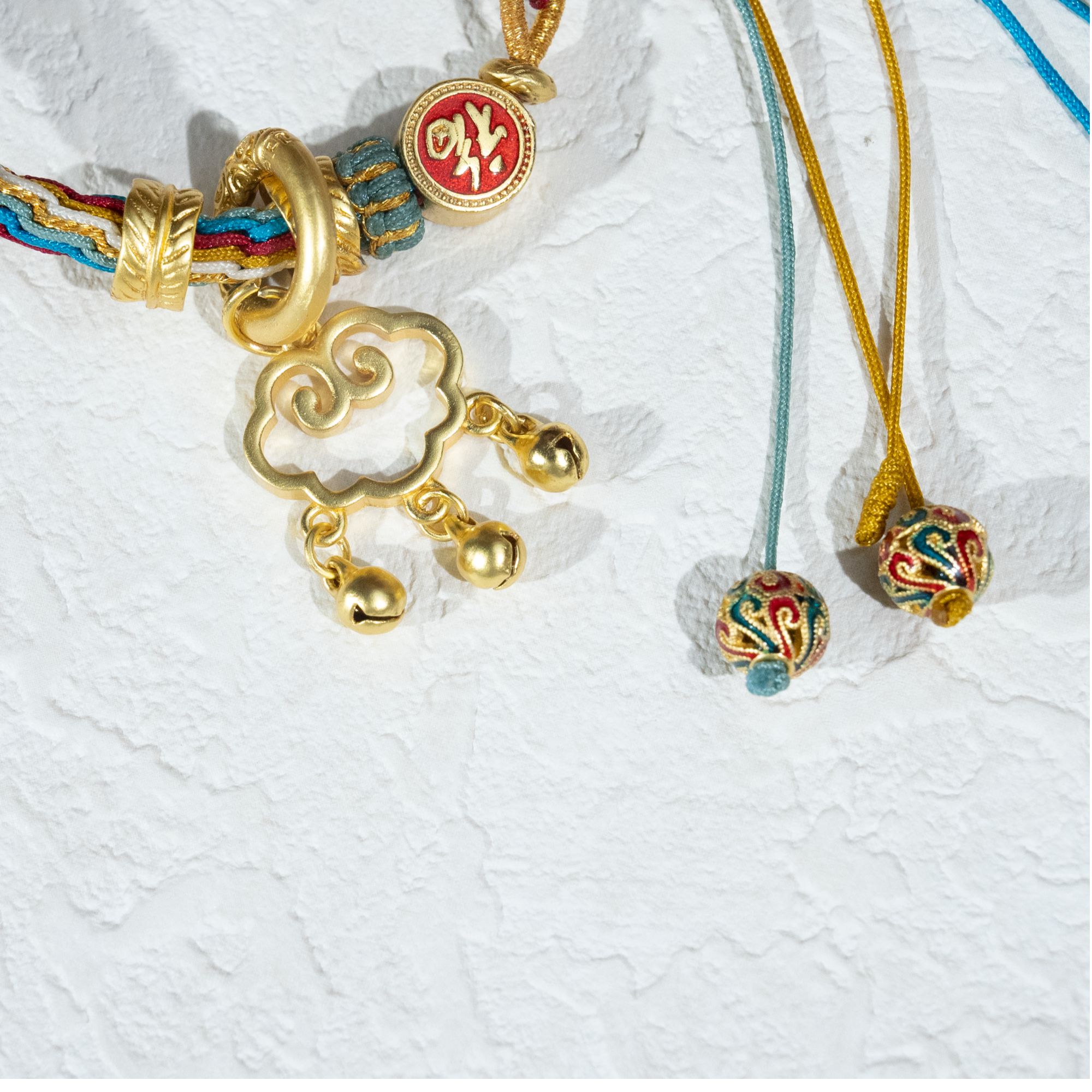 Dunhuang Blessing Lock Bracelet Dragon Knot & Cloud Charm Hand Braided Ethnic Style Gift for Girl Valentines Day Birthday