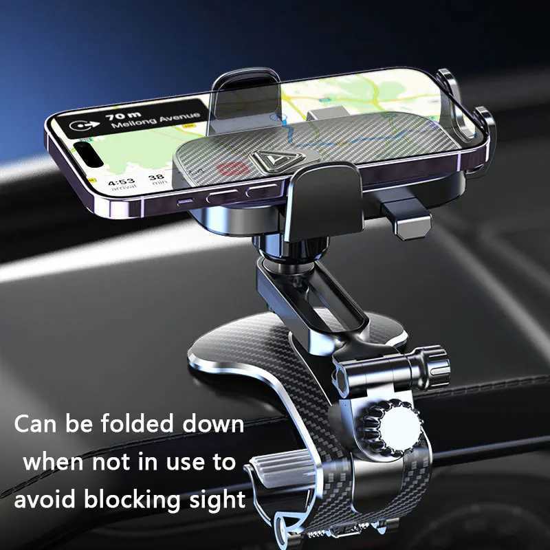 Car Phone Holder Mount for Dashboard 1800 Rotating Cell Phone Holder for Car Universal GPS Navigation Big Clamp Car Phone Mount C251210