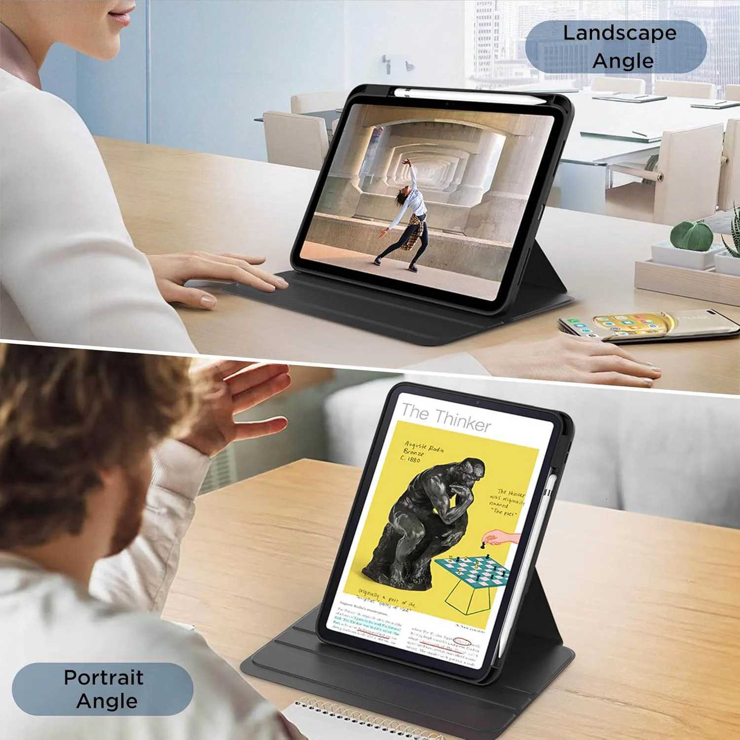 For iPad Air 4th 5th 109 Pro 11 M4 Air13 Magnetic Case For iPad 10 10th 102inch Air11 Mini 6 7 360 Rotating Detachable Cover H251210